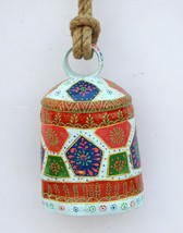 Vintage Swiss Cow Bell Metal Decorative Emboss Hand Painted Farm Animal BELL520 - £58.25 GBP