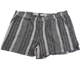 Sonoma Shorts Size 4X Womens Gray Blue White Ticking Stripe NEW Ultra Co... - £25.04 GBP