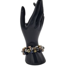 Ali Khan New York Metallic Iridescent Beaded Stretch Bracelet Marked Hang Tag - £11.19 GBP