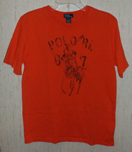 Excellent Boys Polo By Ralph Lauren Orange T-SHIRT Size Xl (18-20) - £18.37 GBP