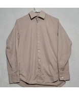 Hugo Boss Mens Shirt 15 32/33 Long Sleeve Button Up Mauve Casual Dress - £21.89 GBP