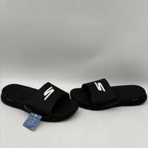 Skechers GO CONSISTENT Black Synthetic Open Toe Slide Sandals, Mens Size 12 - $24.74