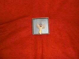 Monet Beautiful Rhinestone Angel Brooch With Enameled Gown In Gift Box New - £14.13 GBP