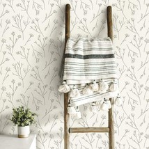 Roommates Rmk11678Wp Brown And White Twigs Peel And Stick Wallpaper - £35.39 GBP