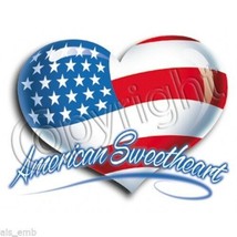 American Sweetheart Patriotic HEAT PRESS TRANSFER for Shirt Tote Sweatshirt #024 - $6.50