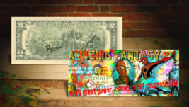 Spider Man Amazing Fantasy Genuine $2 Bill Signed By Rency With Holder *MUST-SEE - £19.12 GBP