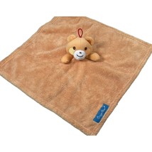 Crayon Bear Lovey Baby Security Blanket Orange Teddy Boys Girls Fleece Blankie - £15.81 GBP