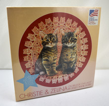 Christie & Zelina Cats on Brugge Owl Lace Puzzle - 500 Pieces 20.5" New Sealed - $23.70