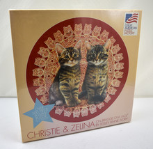 Christie &amp; Zelina Cats on Brugge Owl Lace Puzzle - 500 Pieces 20.5&quot; New ... - £18.87 GBP