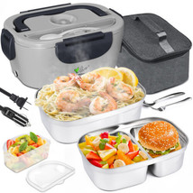 Electric Heating Lunch Box 110V/24V/12V 3 in 1 Portable Food Warmer Lunch Heater - £95.95 GBP