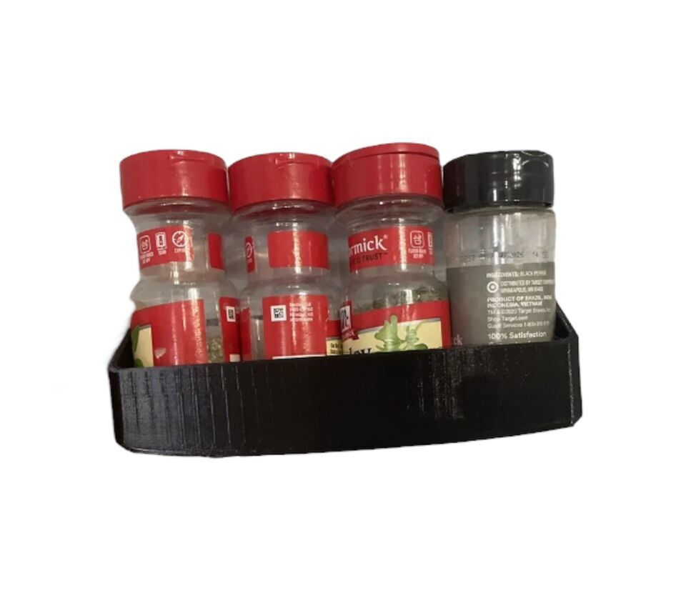 Single Tier  Wall-Mounted Spice Rack Storage Shelves Plastic - $12.89