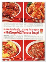 Print Ad Campbell&#39;s Tomato Soup Recipes Vintage 1962 Magazine Advertisement - $9.70