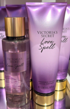 Victoria&#39;s Secret Love Spell 8.4 OZ Body Mist &amp; Lotion 8 OZ Set NEW Spra... - $24.99