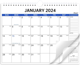 2024 Wall Calendar - Monthly Calendar 2024 from Jan. 2024 - Dec. 2024, 11&quot; X 8.5 - £14.21 GBP