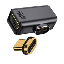 cablecc Magnetic Angled Type USB-C Type C to VGA RGB Monitor Converter Adapter 1 - £27.62 GBP