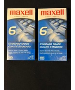 2 NEW Maxell Standard Grade 6 Hour T-120 Blank VHS Sealed VCR Video Cass... - $10.92 CAD