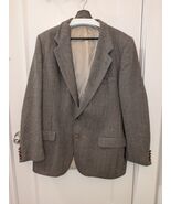 Vintage Valentino Sport Coat Jacket Tweed Wool Academia 44 46 Union Made USA - $61.50 CAD