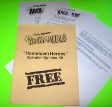 Arch Rivals 1989 Original Hometown Heroes Arcade Game Paperwork Vintage Retro - £13.94 GBP