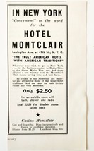 1936 Hotel Montclair Advertisement Casino New York City Lexington Avenue... - $24.99