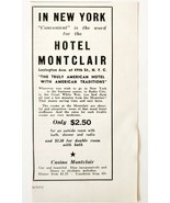 1936 Hotel Montclair Advertisement Casino New York City Lexington Avenue... - $465.61 MXN