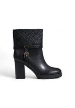 Guess Women Boots - 10 US EU 41 Black Leather Combat Platform Ankle New - $245.46 CAD