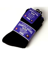 Ladies Diabetic Crew Socks Loose Fit Cotton Plus 3 Pack Black Size 9 - 11 - €8,05 EUR