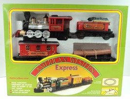 VTG 80s American Western Express Train w/ 8&#39; of Track - New - Christmas Gift! - £30.32 GBP