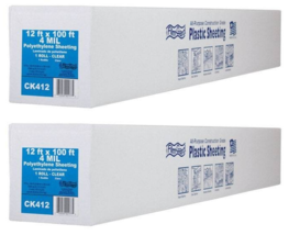 Film-Gard Polyethylene Plastic Sheeting 4 mil X 12 ft. W X 100 ft. L Cle... - $89.10