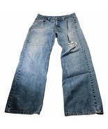 Buffalo Denim Jeans Men 36x32 Actual (34&quot;x32&quot;) Blue Jett Button Fly Dist... - $523.18 MXN