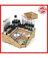 Portable Engineered Wood Paint Stand for Miniatures - Organized &amp; Tidy W... - $43.64 CAD