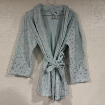 Girls Sleep On It Tie Robe Blue Silver Stars Girls Size Large 14/16 - $6.13