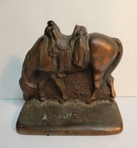 Cast Iron Grazing Horse Bookend Door Stop VTG - $25.00