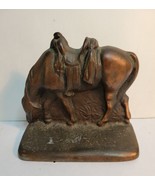 Cast Iron Grazing Horse Bookend Door Stop VTG - $25.00