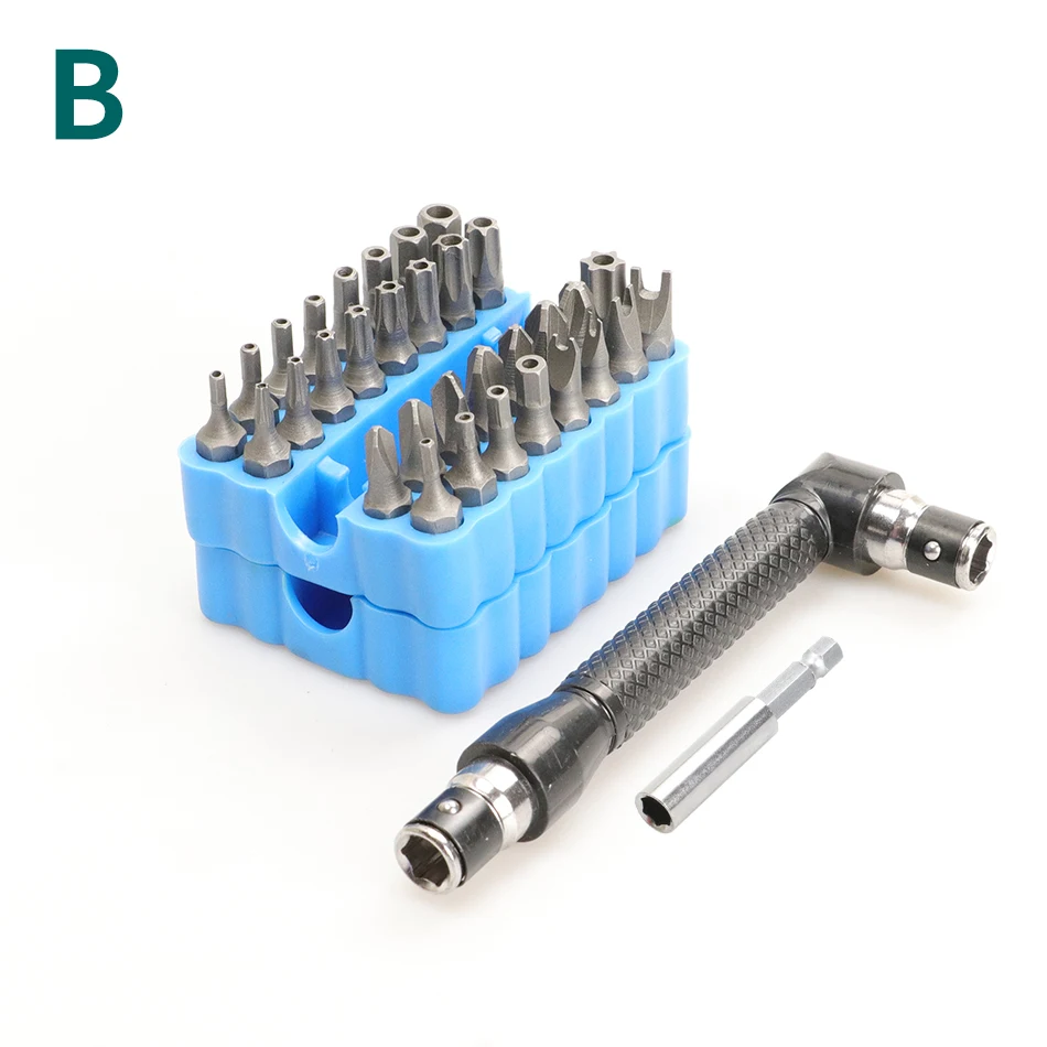 33pcs Security Bit Set with Magnetic Extension Bit Holder Tamper  Screwdriver Bi - £157.98 GBP