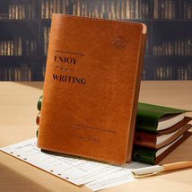 Reifllable 200 Pages PU Leather Vintage Journal A5 Notebook Paper Writing Diary - £23.17 GBP