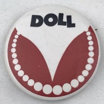 DOLL Vintage Pin Button Pin back - £8.21 GBP