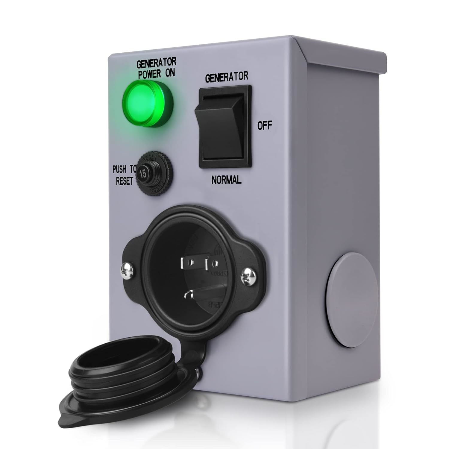 15 Amp 120V Generator Transfer Switch With Circuit Breaker, Power Inlet ... - $47.99