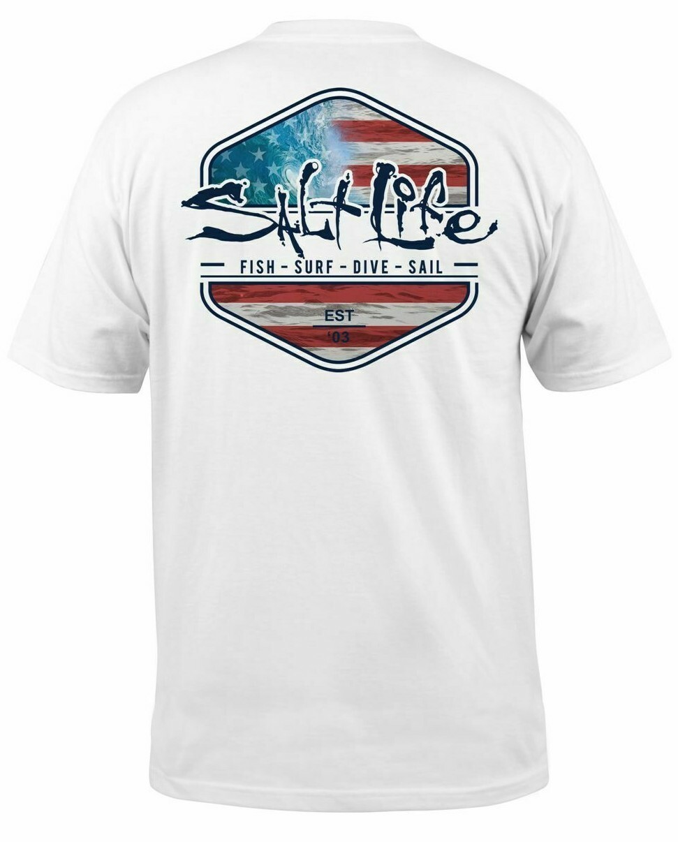 Mens Salt Life Ameriseas Graphic Short Sleeve T-Shirt - Large - NWT - $19.99
