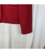 Chico&#39;s Size 1 Medium Red Felted Wool Blazer Jacket - £23.29 GBP