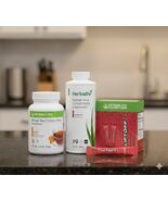 Herbalife Peach Tea 3.6 oz +Cranberry Aloe Pint+30 Pomegranate LiftOff S... - $222.30 CAD