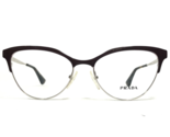 PRADA Eyeglasses Frames VPR 55S UF6-1O1 Brown Silver Cat Eye Full Rim 52... - £94.86 GBP