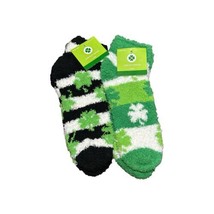 2 Pairs St. Patricks Day Shamrock Green Irish Clovers Low Cut Socks Shoe... - £5.32 GBP