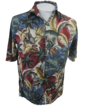 Croft&amp;Barrow Men Hawaiian camp shirt S pit to pit 20 aloha luau tropical floral - £11.67 GBP