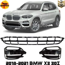 Front Lower Grille &amp; Fog Light Cover For 2018-2021 BMW X3 - £154.27 GBP