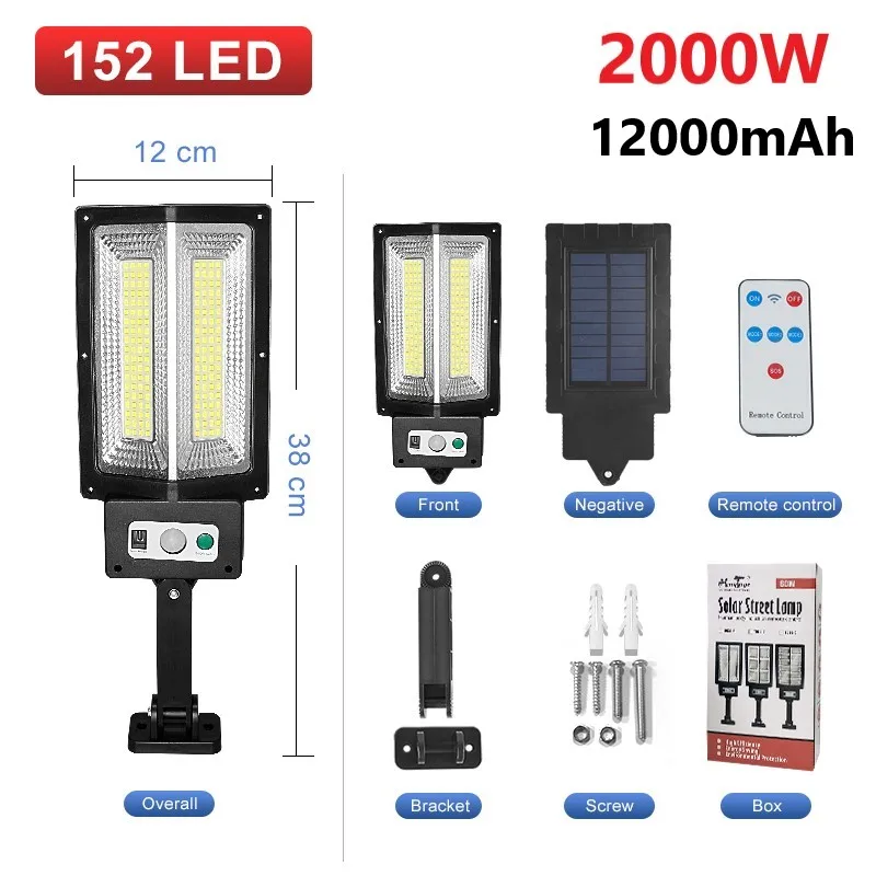 2022 Newest 3500W Outdoor Solar LED Light 9000LM Super bright Solar Lights Water - £78.03 GBP
