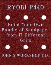 Build Your Own Bundle of RYOBI P440 1/4 Sheet No-Slip Sandpaper - 17 Grits! - $0.99