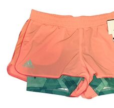 Adidas Climalite Running Shorts Women’s M Peach Built-In Liner NWT New image 2