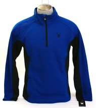 Spyder Blue &amp; Black  1/2 Zip Pullover Mid Weight Jacket Men&#39;s NWT - $124.99