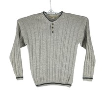 Faded Glory Men&#39;s Laundered Khakis Knit Sweater Size XL Gray - £14.53 GBP