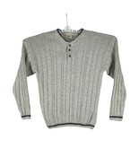 Faded Glory Men&#39;s Laundered Khakis Knit Sweater Size XL Gray - £14.54 GBP